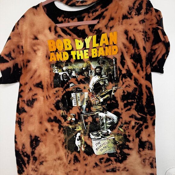 Bob Dylan & The Band Tie Dye T-Shirt-Vintage Styled Band Tee-Size Large-A014 - Picture 3 of 4